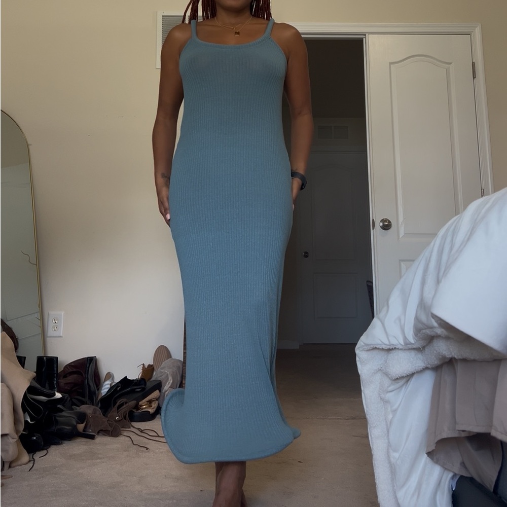 Zara Sleeveless Maxi Dress in Teal